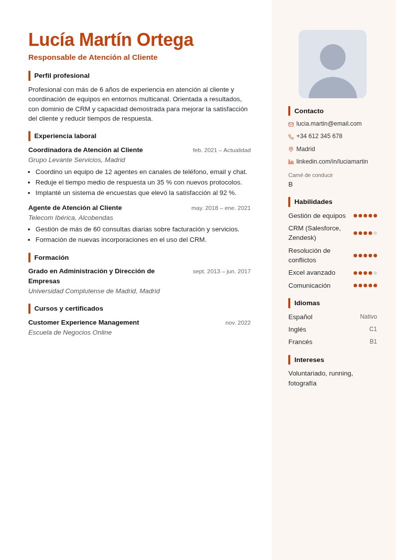 Plantilla de currículum Sevilla